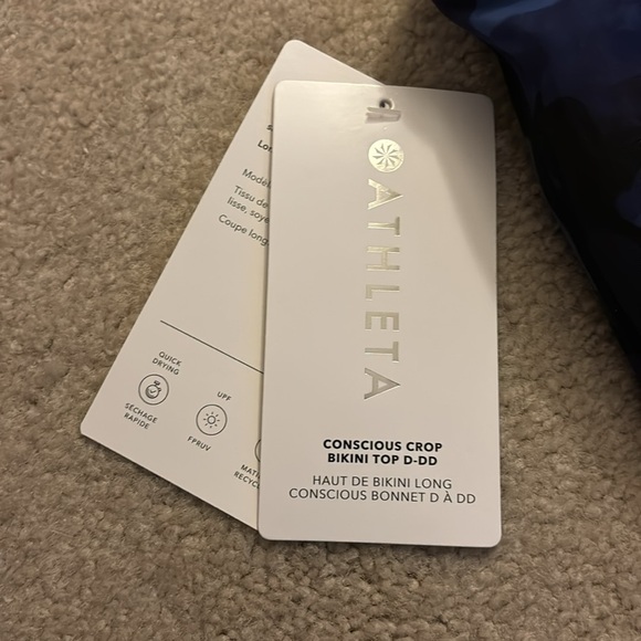 NWT Athleta Camo Conscious CropBikini Top D-DD Freestyle Bottom Swimsuit - Picture 9 of 10